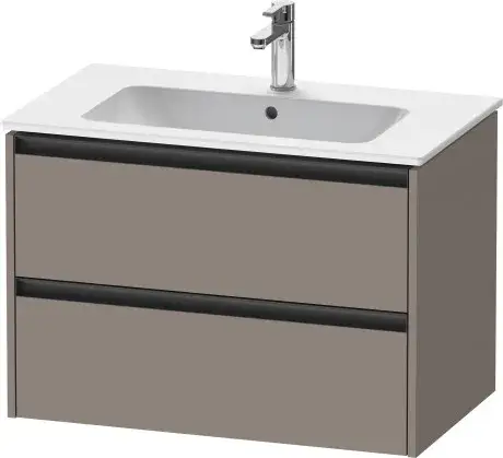 Duravit Ketho.2 Тумба под раковину с 2-мя ящ. 81x48x55h см, цвет: базальт мат. K25263043430000