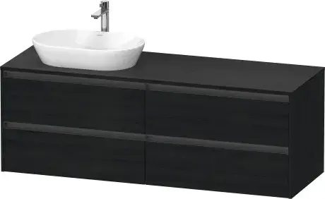 Duravit Ketho.2 Тумба под раковину слева 160x55x56,8h см, цвет: дуб черный K24899L16160000