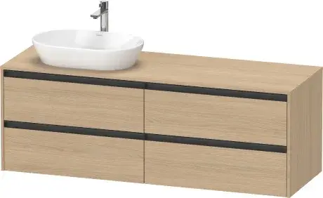 Duravit Ketho.2 Тумба под раковину слева 160x55x56,8h см, цвет: дуб натур. K24899L30300000