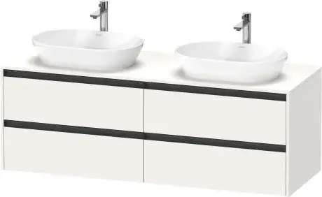Duravit Ketho.2 Тумба под две раковины 160x55x56,8h см, цвет: белый супермат. K24899B84840000