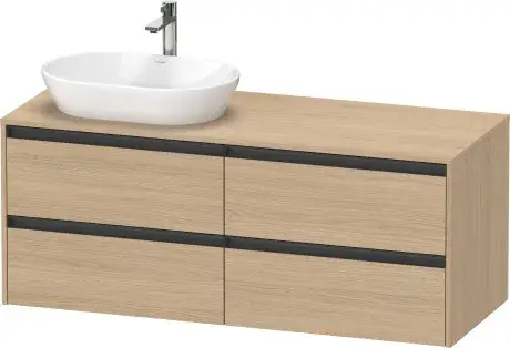 Duravit Ketho.2 Тумба под раковину слева 140x55x56,8h см, цвет: дуб натур. K24898L30300000