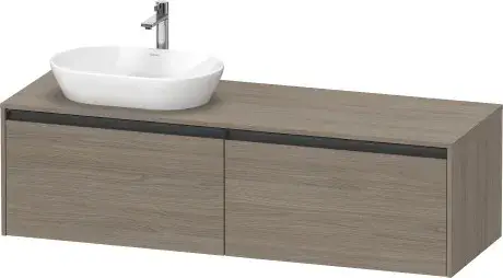 Duravit Ketho.2 Тумба под раковину слева с 2-мя ящ. 160x55x45,9h см, цвет: дуб терра K24889L35350000