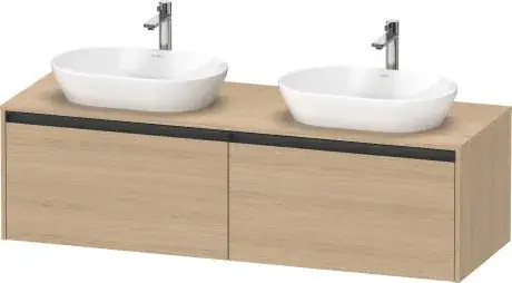 Duravit Ketho.2 Тумба под две раковины с 2-мя ящ. 160x55x45,9h см, цвет: дуб натур. K24889B30300000