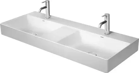 Duravit DuraSquare Раковина двойная подвесная на 2 отверстия 120х47x14,5h см, цвет: белый 2353120041