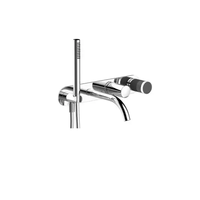 Fantini Nice Смеситель для ванны, встраиваемый, излив 15 cм, с ручн.душем, цвет хром 65 02 S020SB