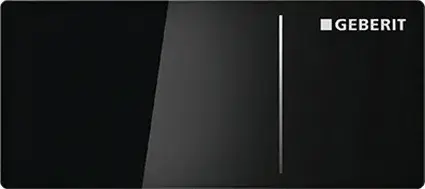 Geberit Sigma 70 Кнопка дистанционного смыва для инсталляции Sigma 8, стекло, цвет: черный глянцевый 115.635.SJ.1