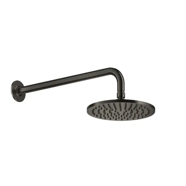 Gessi Inciso Верхний душ 20 см 1 вид струи, кронштейн настенный 40,5 см, цвет: matte black 58148#299
