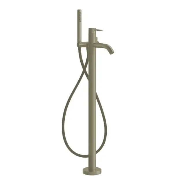 Gessi 316 Bath-Shower Смеситель для ванны напольный, с душем, внеш. часть, цвет: brushed brass PVD 54028#727