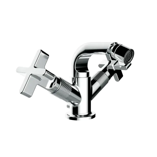 Gessi Inciso Смеситель для биде, двухвентильный, с донным клапаном, цвет: chrome 58127#031
