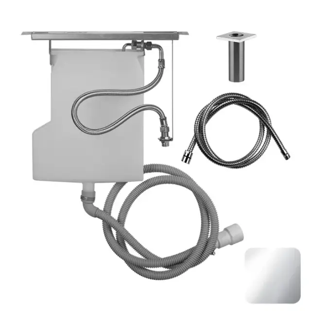 Gessi Система сбора воды для ручного душа с убирающимся шлангом, цвет: chrome 01766#031