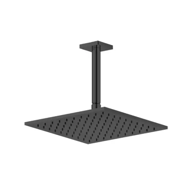 Gessi Rilievo Верхний душ 25x25 см 1 вид струи, кронштейн потолочный 26,1 см, цвет: matte black 59155#299