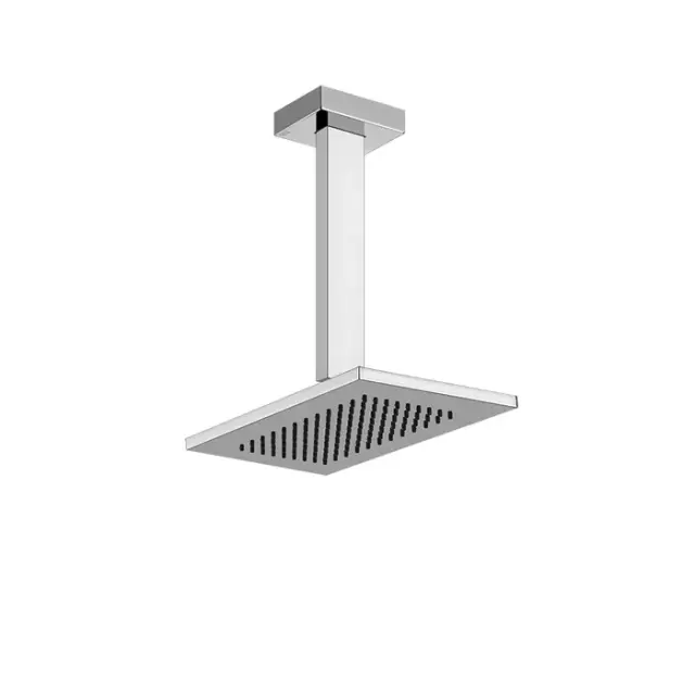 Gessi Rettangolo Верхний душ 14x21,6 см 1 вид струи, кронштейн потолочный 27 см, цвет: chrome 20151#031