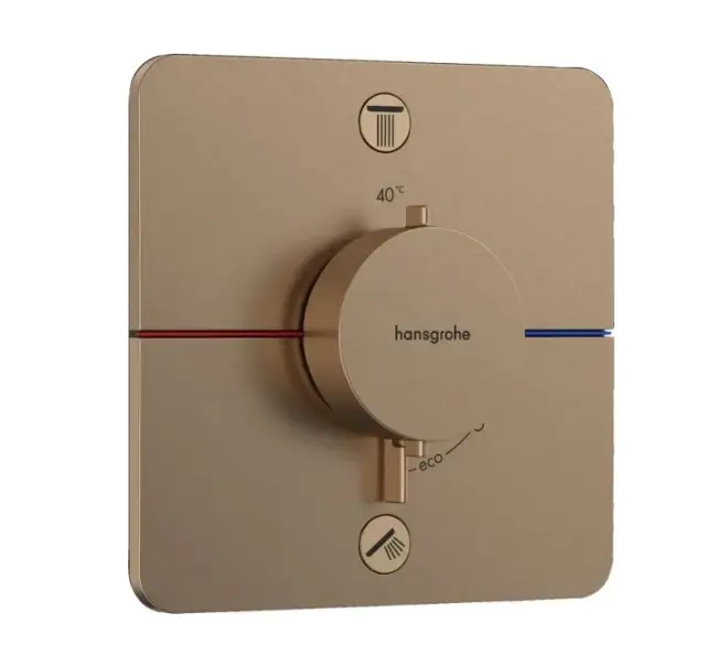 Hansgrohe ShowerSelect Q Термостат для душа встраиваемый на 2 потребителя, цвет: шлиф. бронза 15586140