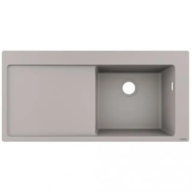 Hansgrohe S51 Кухонная мойка встраиваемая сверху 1 чаша 105x51 см, цвет: cерый бетон 43314380