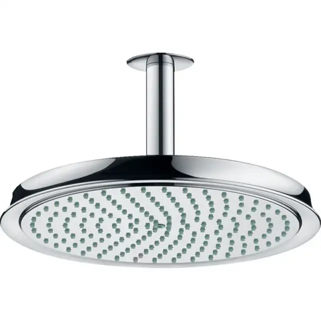 Hansgrohe Raindance Classic Верхний душ 27 см Air, 1 режим, кронштейн потолочный 10 см, цвет: хром 27405000