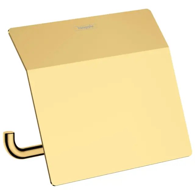 Hansgrohe AddStoris Держатель для туалетной бумаги с крышкой, латунь цвет: золото 41753990