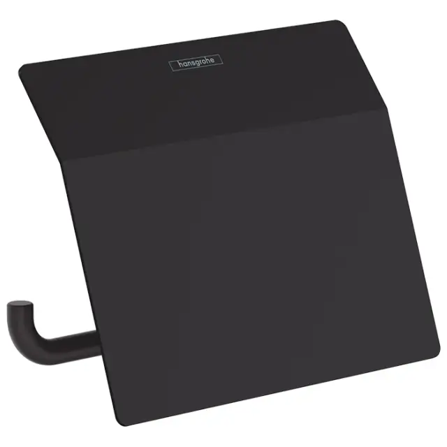 Hansgrohe AddStoris Держатель для туалетной бумаги с крышкой, латунь цвет: черный 41753670