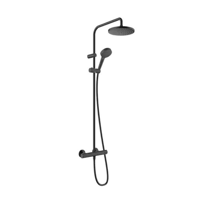 Hansgrohe Vernis Blend Душевая стойка: термостат, верхний душ 21 см,ручной душ, цвет: матовый черный 26276670