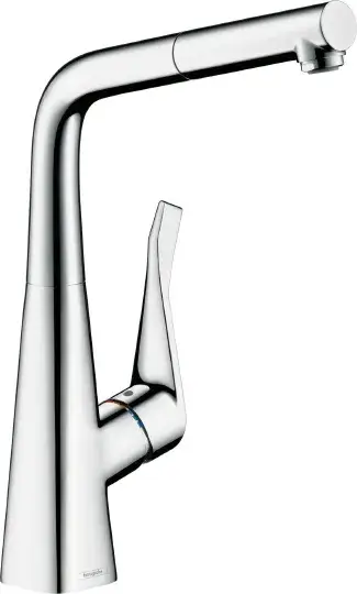 Hansgrohe Metris Смеситель для кухонной мойки, с выдвижным изливом, цвет: хром 14821000