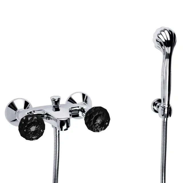 Jorger Florale Crystal Смеситель для ванны и душа, цвет: хром/black 600.20.100.000-12