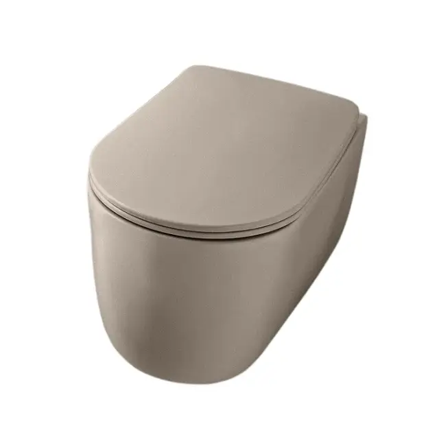 Kerasan Nolita Унитаз подвесной 55x35 см, безободковый, смыв торнадо, цвет: Nocciola matt 531581