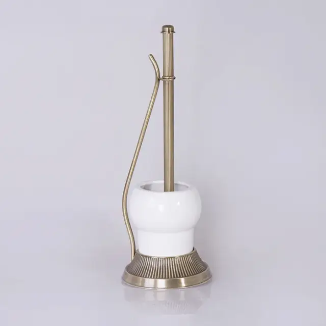 TW Retro Opal Ершик для унитаза напольный с керамической колбой, цвет: бронза TWOP120br