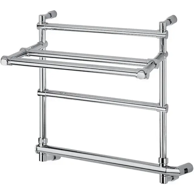 Margaroli Sole 554 Полотенцесушитель электрический с полкой 57х54h (47), выкл. справа, цвет: chrome 5544703CRPB