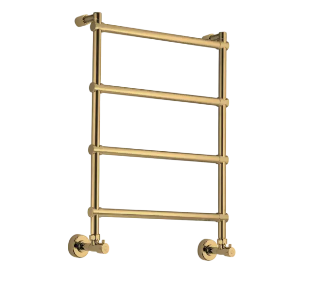 Margaroli Sole 442 Полотенцесушитель водяной для ГВС 53,5х71h (int 47), нижнее, цвет: brushed gold 4424704(26)BG