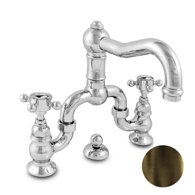 Nicolazzi Petit Mont Blanc Смеситель для раковины на 3 отверстия, цвет тёмная бронза 1419DB78