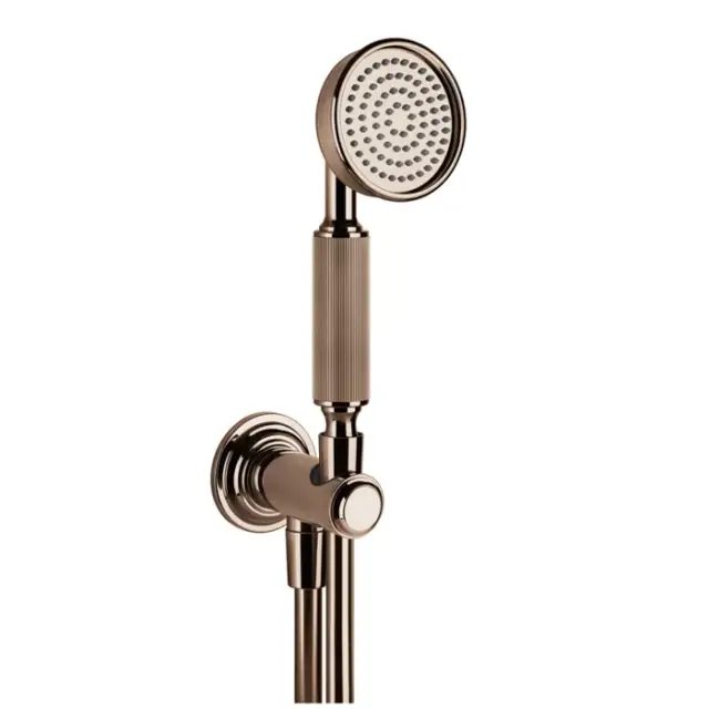 Gessi Venti20 Душевой гарнитур: ручной душ 1 вид струи, держатель, шланг 150 см, цвет: copper PVD 65123#030