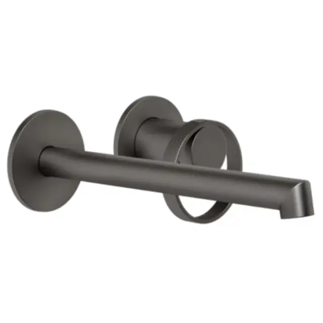 Gessi Anello Смеситель для раковины встр., излив 20,5 см, внеш. часть, цвет: black metal brushed PVD 63383#707