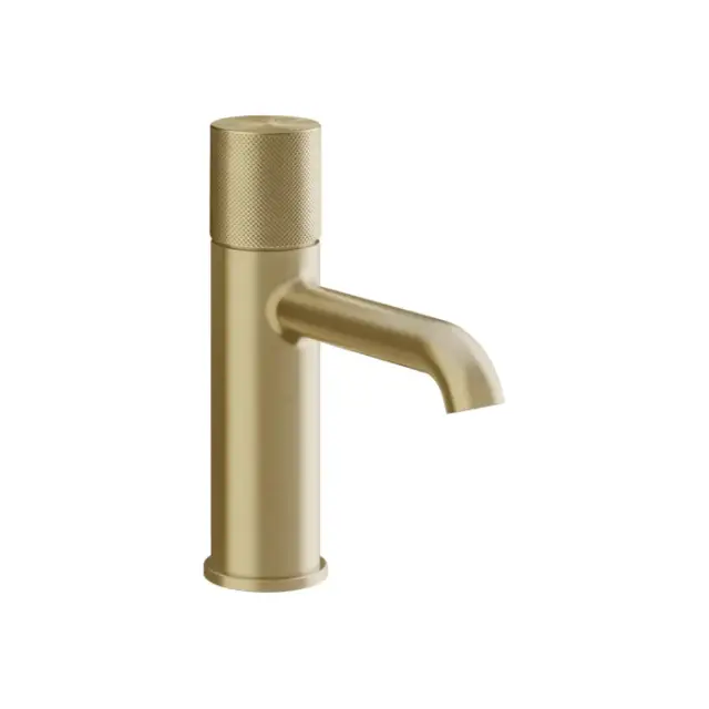 Gessi Habito Смеситель для раковины, без д/к, длина излива 13,1 см, цвет: brushed brass PVD 70602#727
