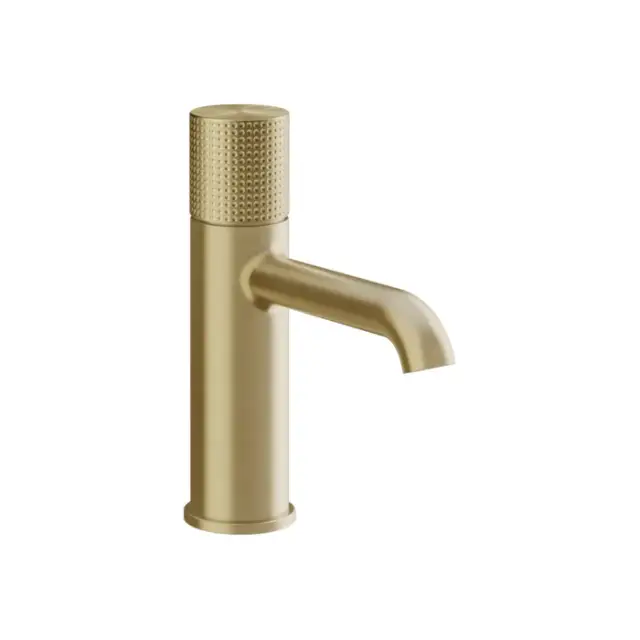 Gessi Habito Смеситель для раковины, без д/к, длина излива 13,1 см, цвет: brushed brass PVD 70402#727