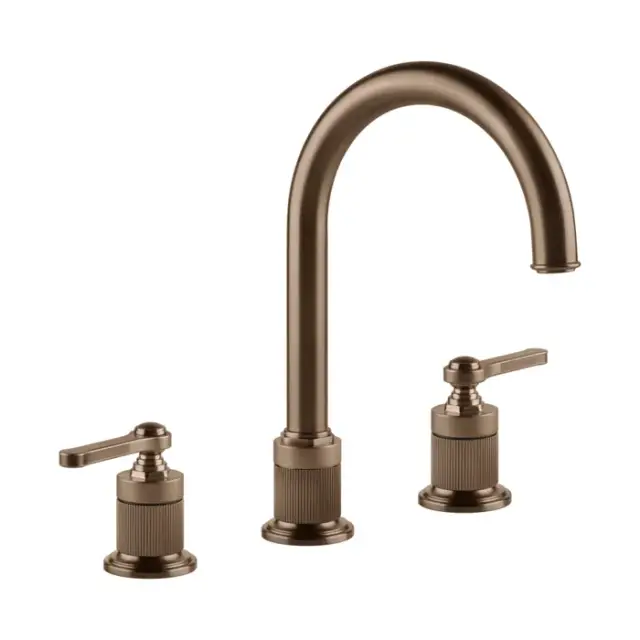 Gessi Venti20 Смеситель для раковины высокий на 3 отверстия, с д/к, цвет: copper brushed PVD 65015#708