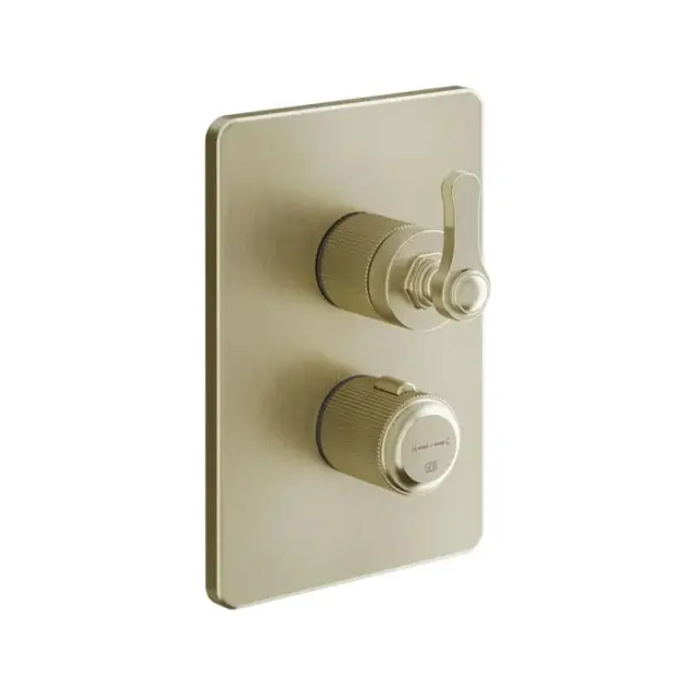 Gessi Venti20 Смеситель для душа термостатический на 3 потребителя, встр., цвет: brushed brass PVD 65137#727