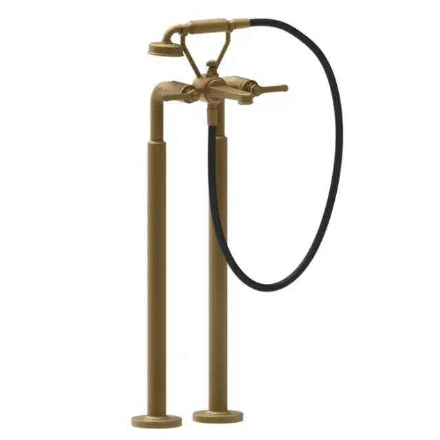 Gessi Venti20 Смеситель для ванны напольный с душевым набором, цвет: antique brass 65128#713