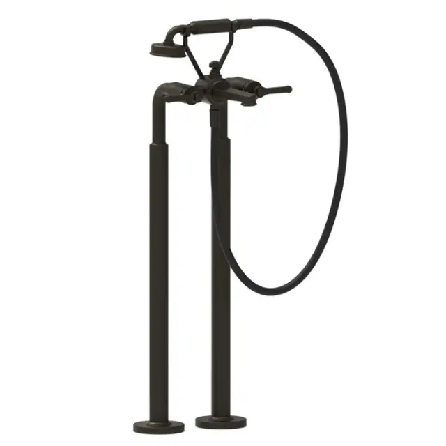 Gessi Venti20 Смеситель для ванны напольный с душевым набором, цвет: aged bronze 65128#187