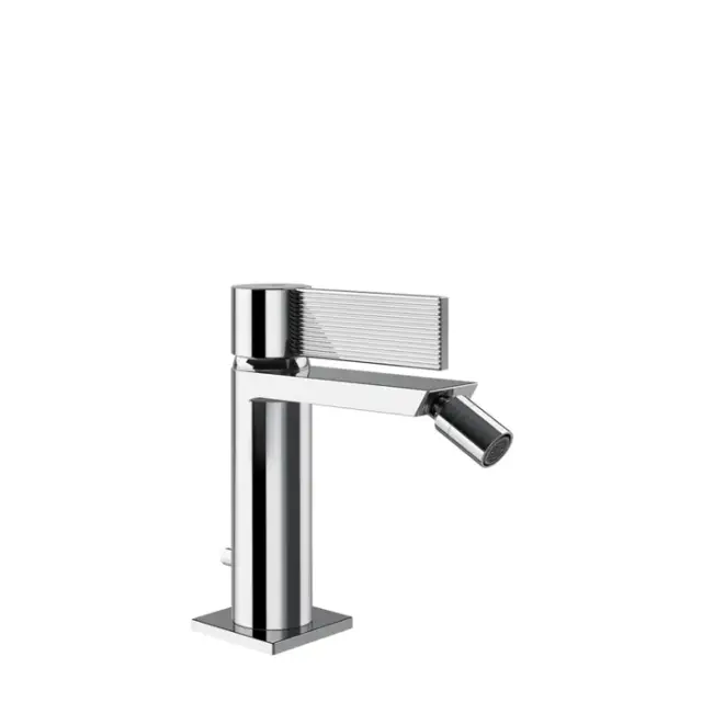 Gessi Inverso Rigato Смеситель для биде, с донным клапаном, длина излива 11,8 см, цвет: chrome 73507#031
