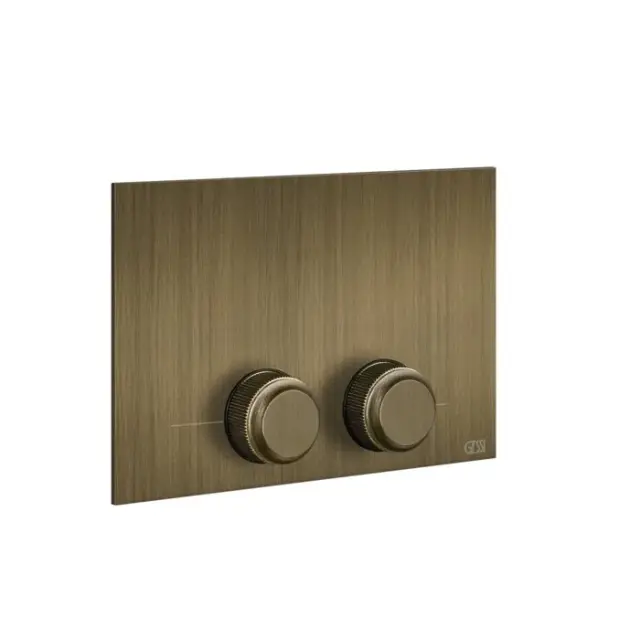 Gessi Venti20 Кнопка смыва для унитаза, 2 режима, латунь, цвет: antique brass 54657#713