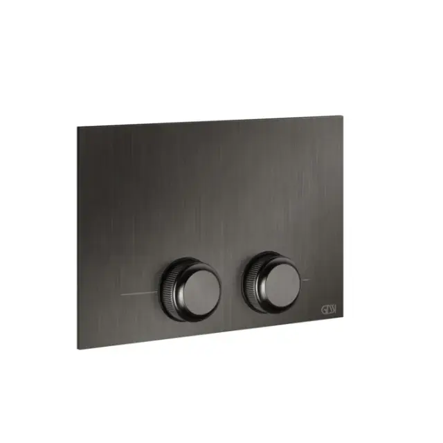 Gessi Venti20 Кнопка смыва для унитаза, 2 режима, латунь, цвет: black metal brushed PVD 54657#707
