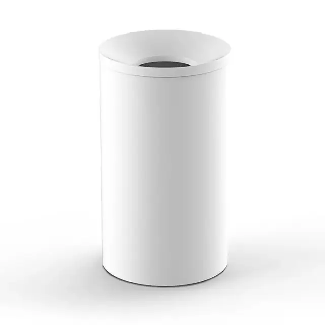 Decor Walther Basic DW 240 Ведро для мусора напольное d40x70h см, цвет: белый матовый 0615650