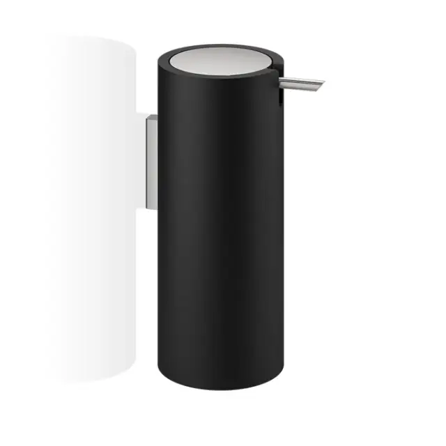 Decor Walther Black Stone WSP Дозатор для мыла, подвесн., с колбой из иск. камня, цвет: нерж. сталь 0972265