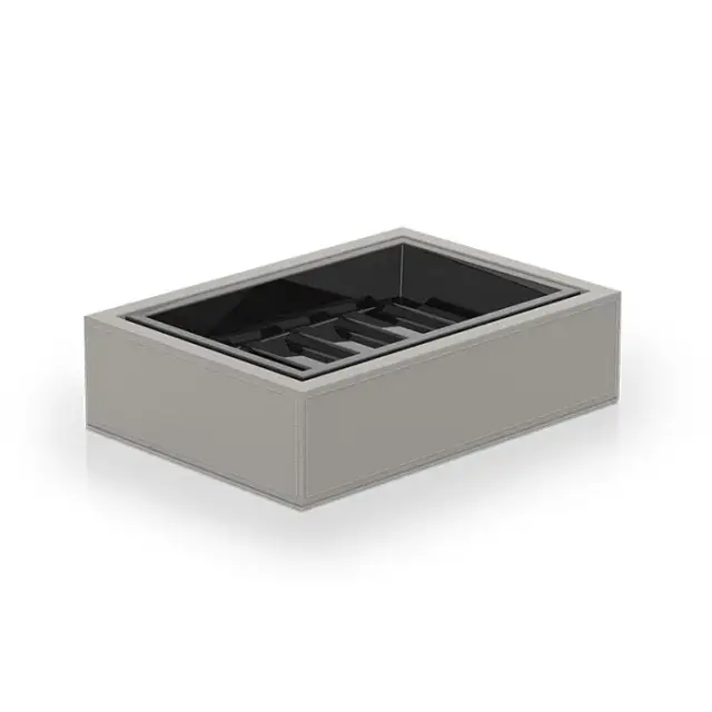 Decor Walther Brownie STS Мыльница с керамической чашей, настольная, цвет: серый 0937949