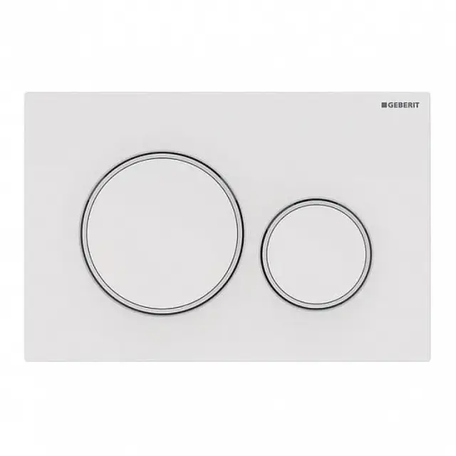 Geberit Sigma 20 Клавиша смыва для унитаза, 2 режима, пластик, цвет: белый матовый 115.882.11.1