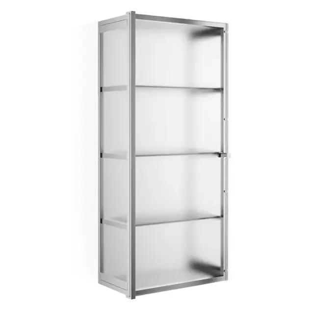 Decor Walther Glas S 3 Шкафчик подвесной 35x19xh80 см, стекло матовое, цвет хром 0602406