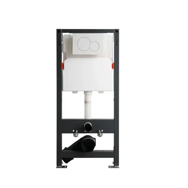 Burlington Инсталляция для унитаза 50х16,5 см с механической панелью смыва, цвет: белый глянцевый SV101