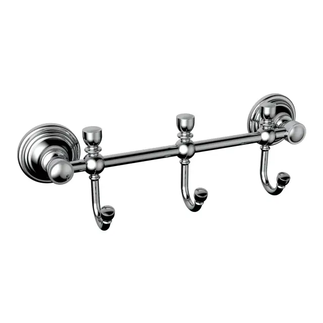 Burlington Savoy Крючок для полотенец тройной, подвесной, цвет: хром глянцевый SV3 CHR