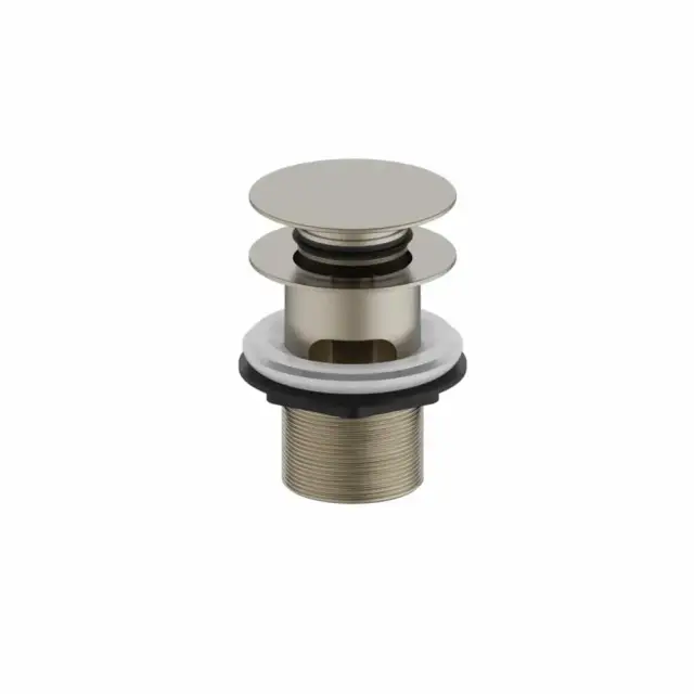 Burlington Донный клапан click-clack с переливом, цвет: шлифованный никель W11 BNKL