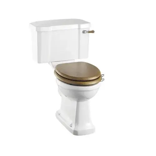 Burlington Бачок с ручкой и сливным механизмом, цвет: белый/орех глянцевый C1 WAL