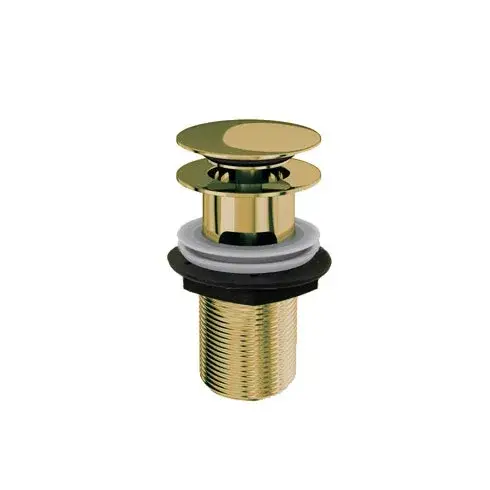 Burlington Донный клапан click-clack с переливом, цвет: золото глянцевый W11 GOLD